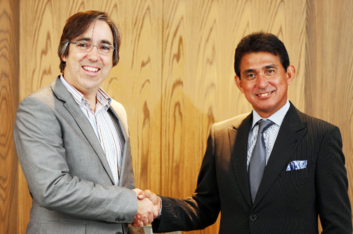 Mark Preston Teammanager von Super Aguri zusammen mit Takuma Sato