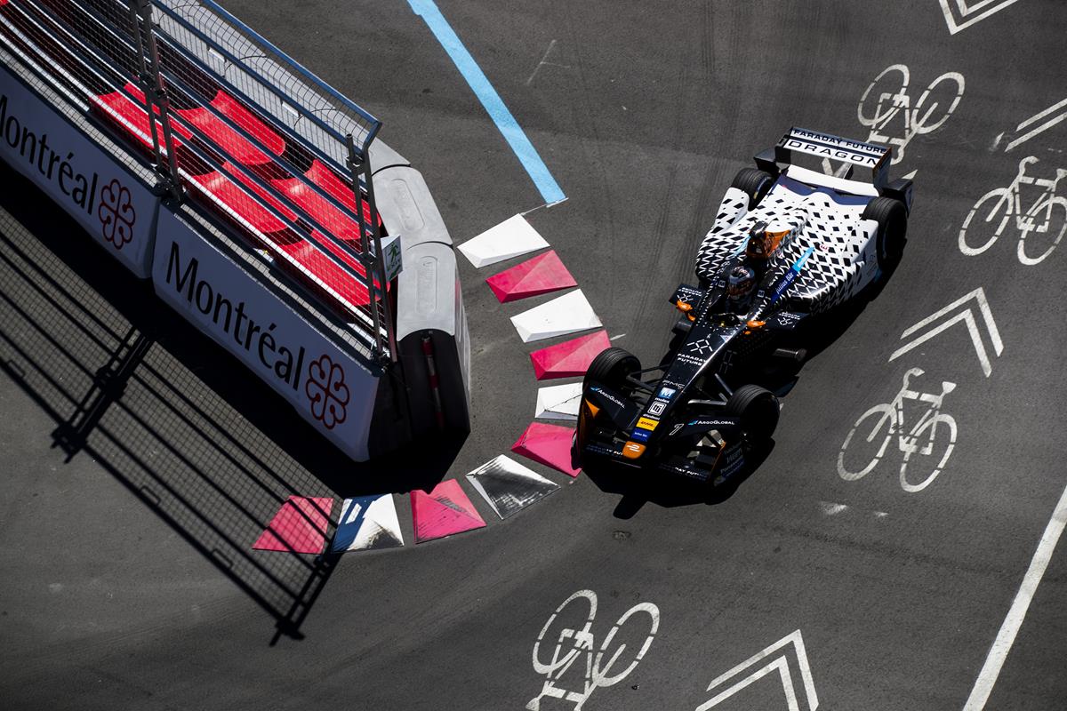 Jerome-d'Ambrosio-Dragon-Formula-E-Turn-Painted-Street-Montreal