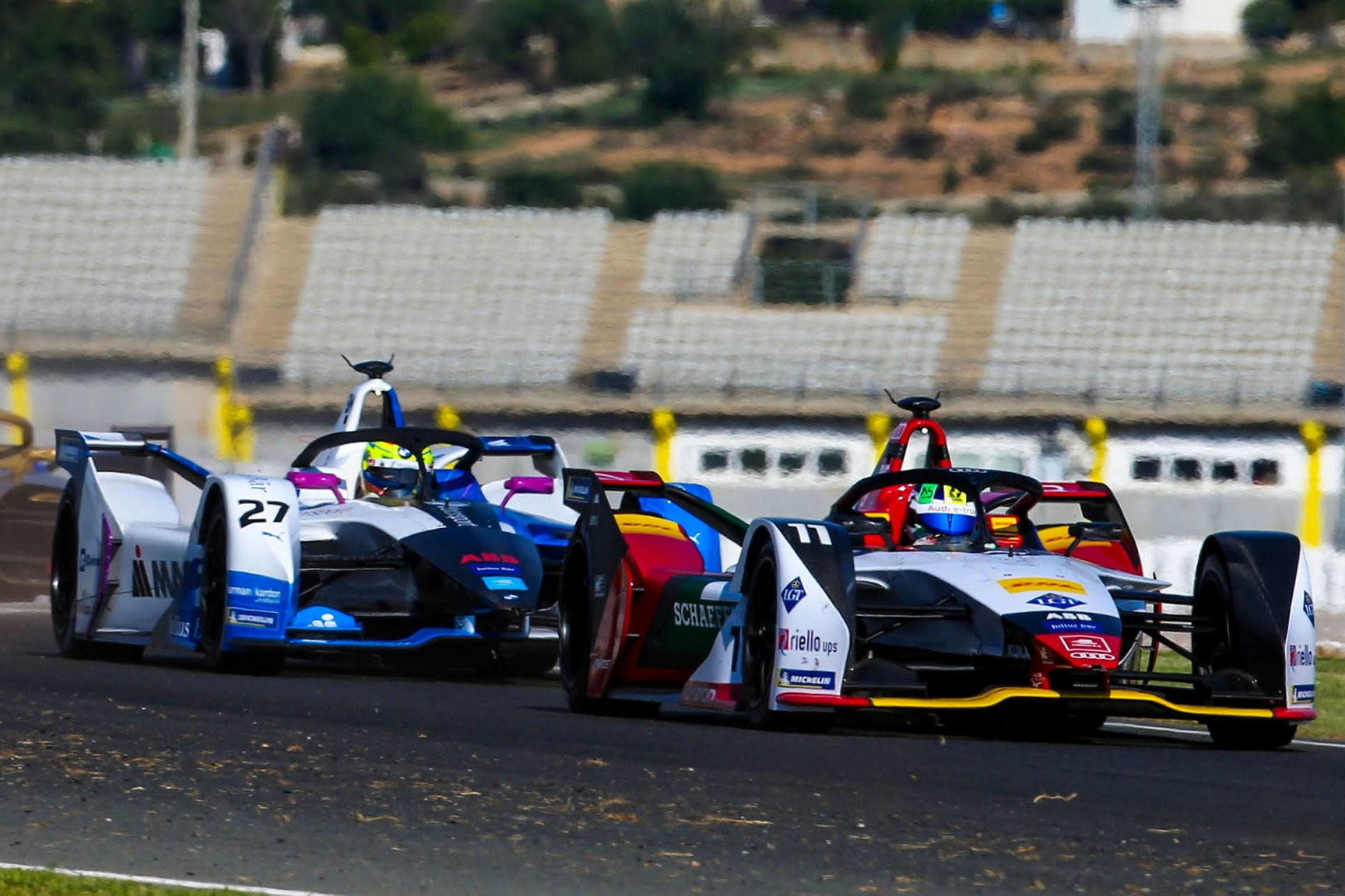 Formula-E-BMW-chasing-Audi-in-Valencia
