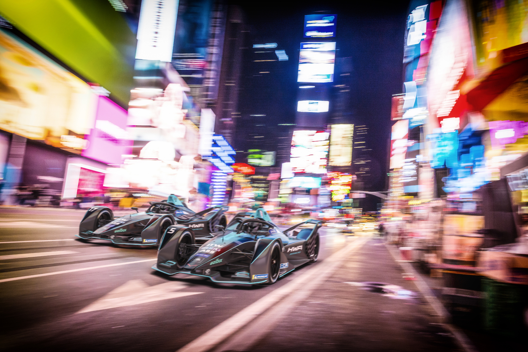 HWA-Formula-E-Cars-New-York-Timesquare