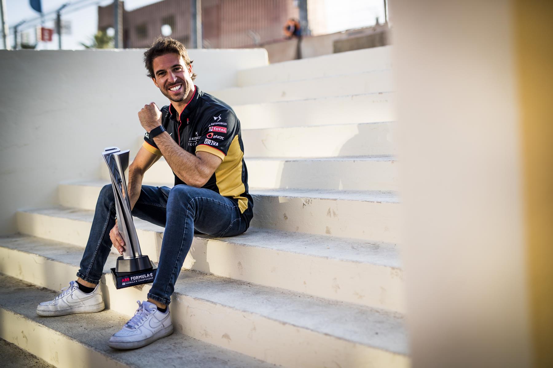 Antonio-Felix-da-Costa-Marrakesh-Trophy-sits-on-Stairs