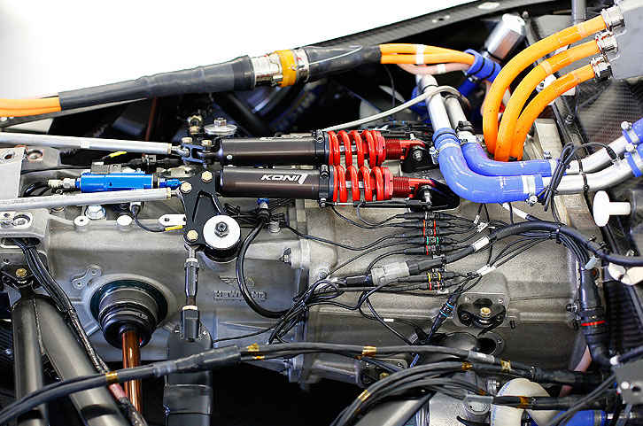 Die Antriebseinheit des Spark SRT-01E. Getriebe und Motor der Formel E