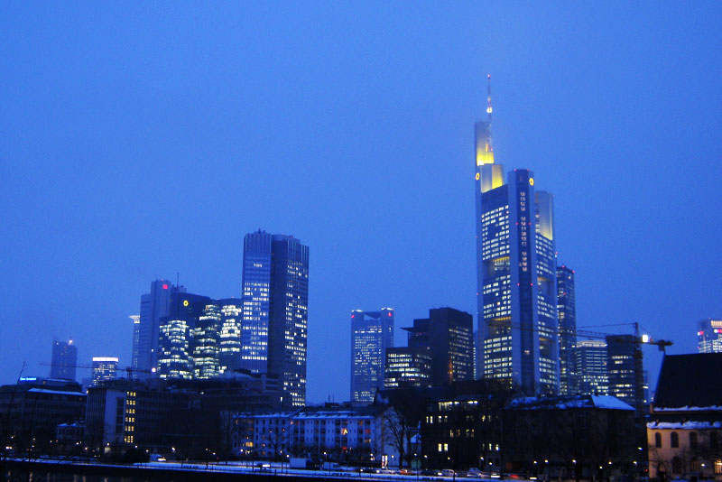 Die Skyline in Frankfurt/Main 