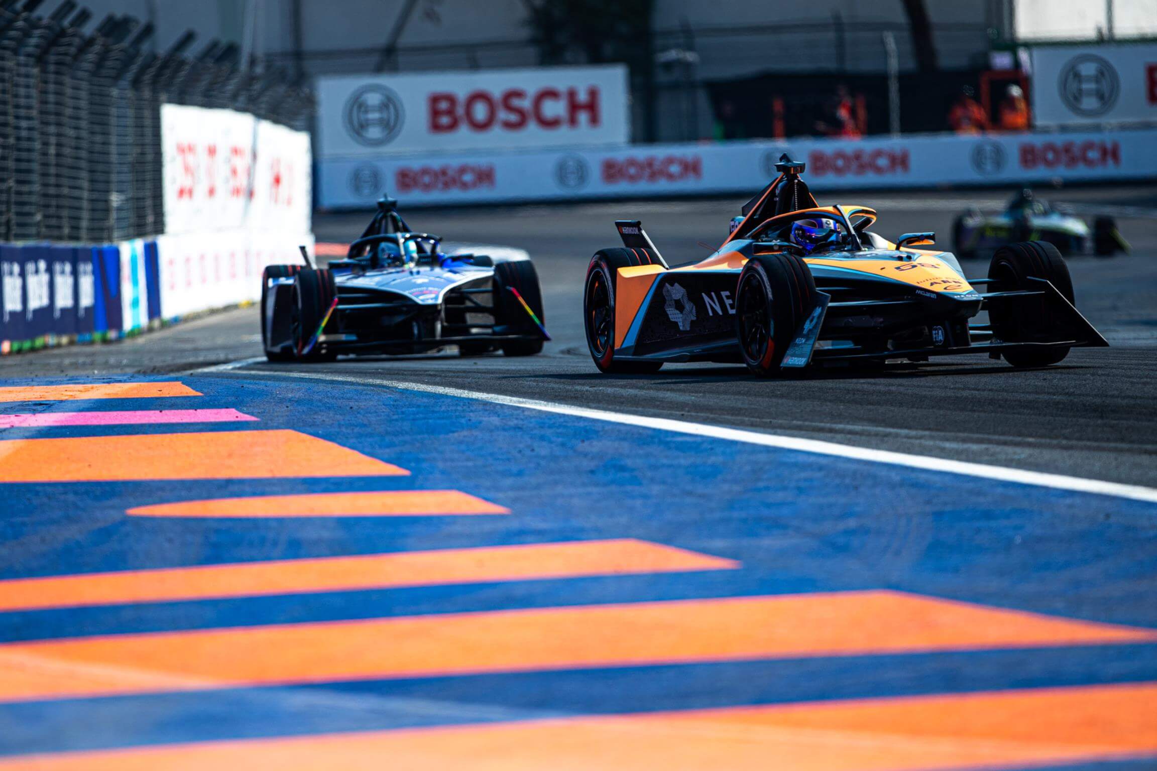 Formula-E-Cars-Blue-and-Orange-Stripes