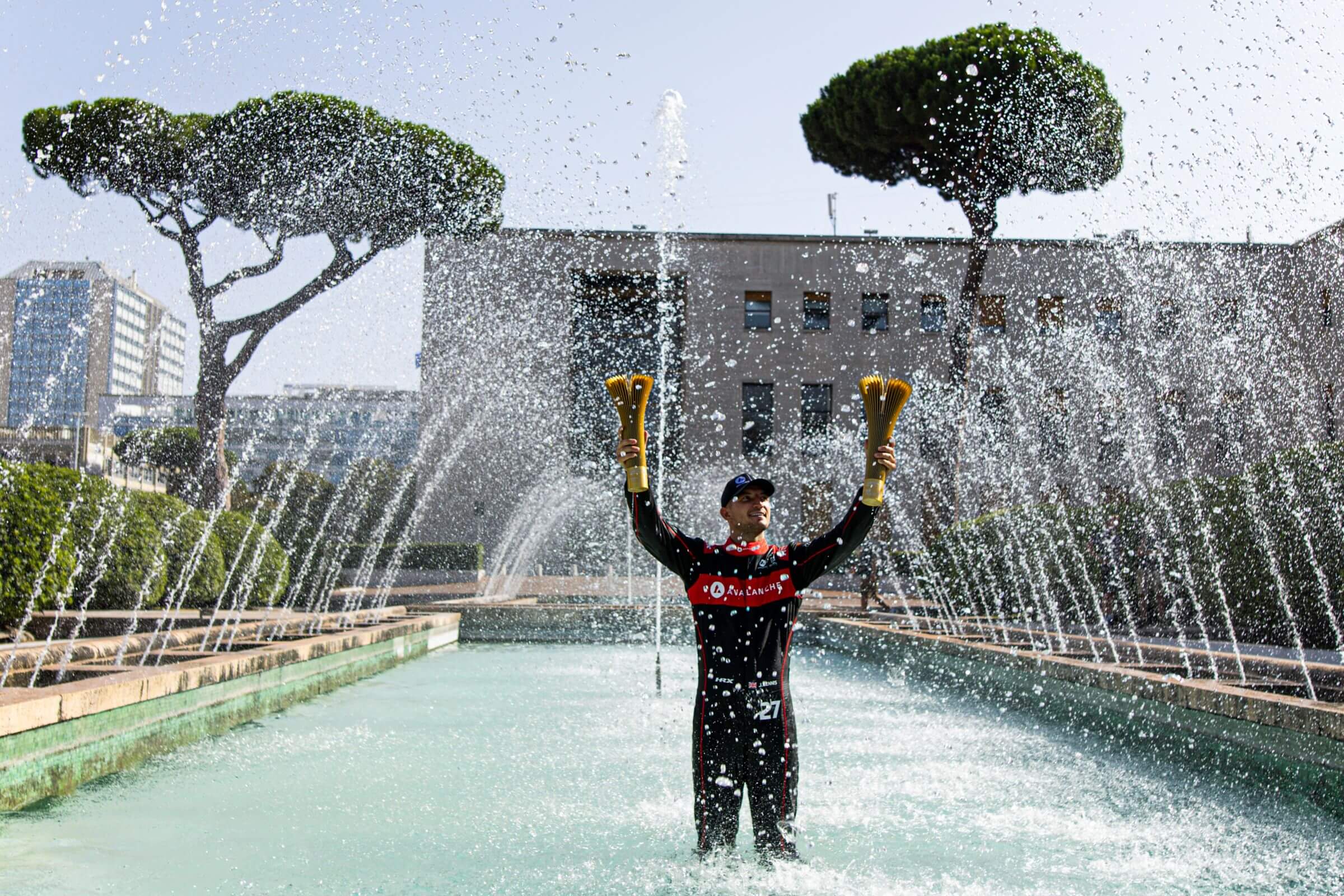 Jake-Dennis-fountains-Rome-Formula-E
