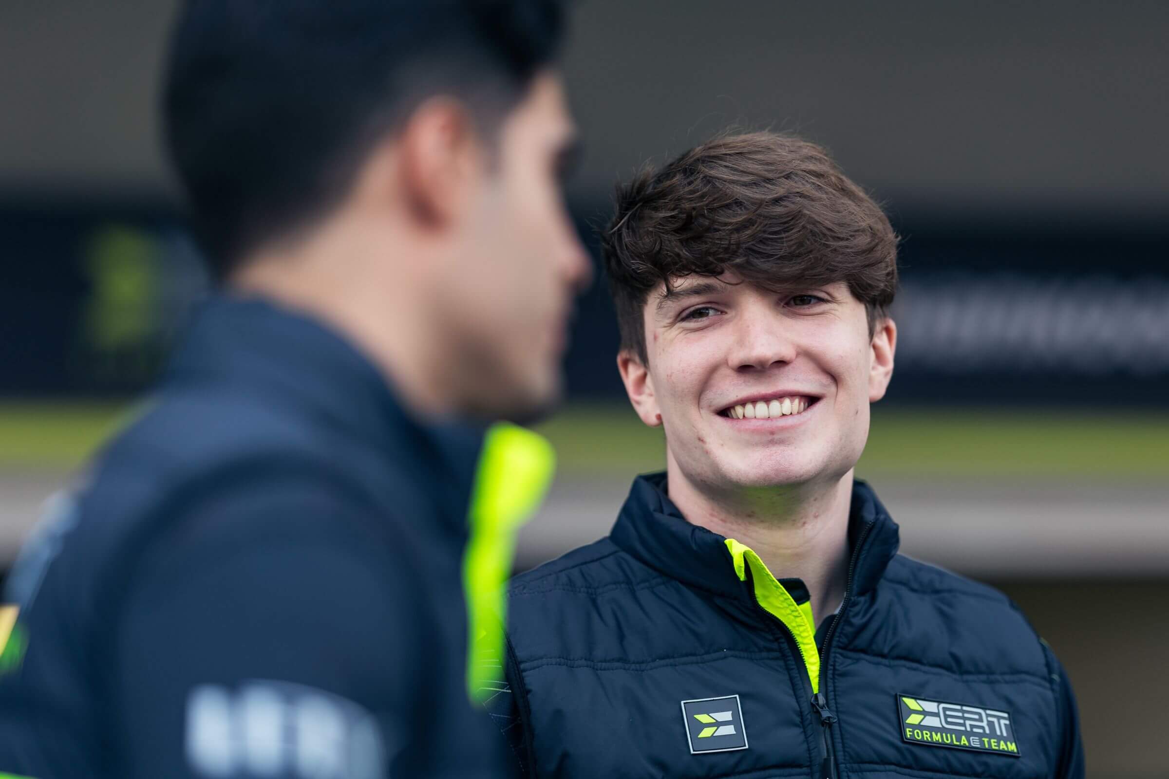 Dan-Ticktum-ERT-smiling-at-teammate-Sette-Camara