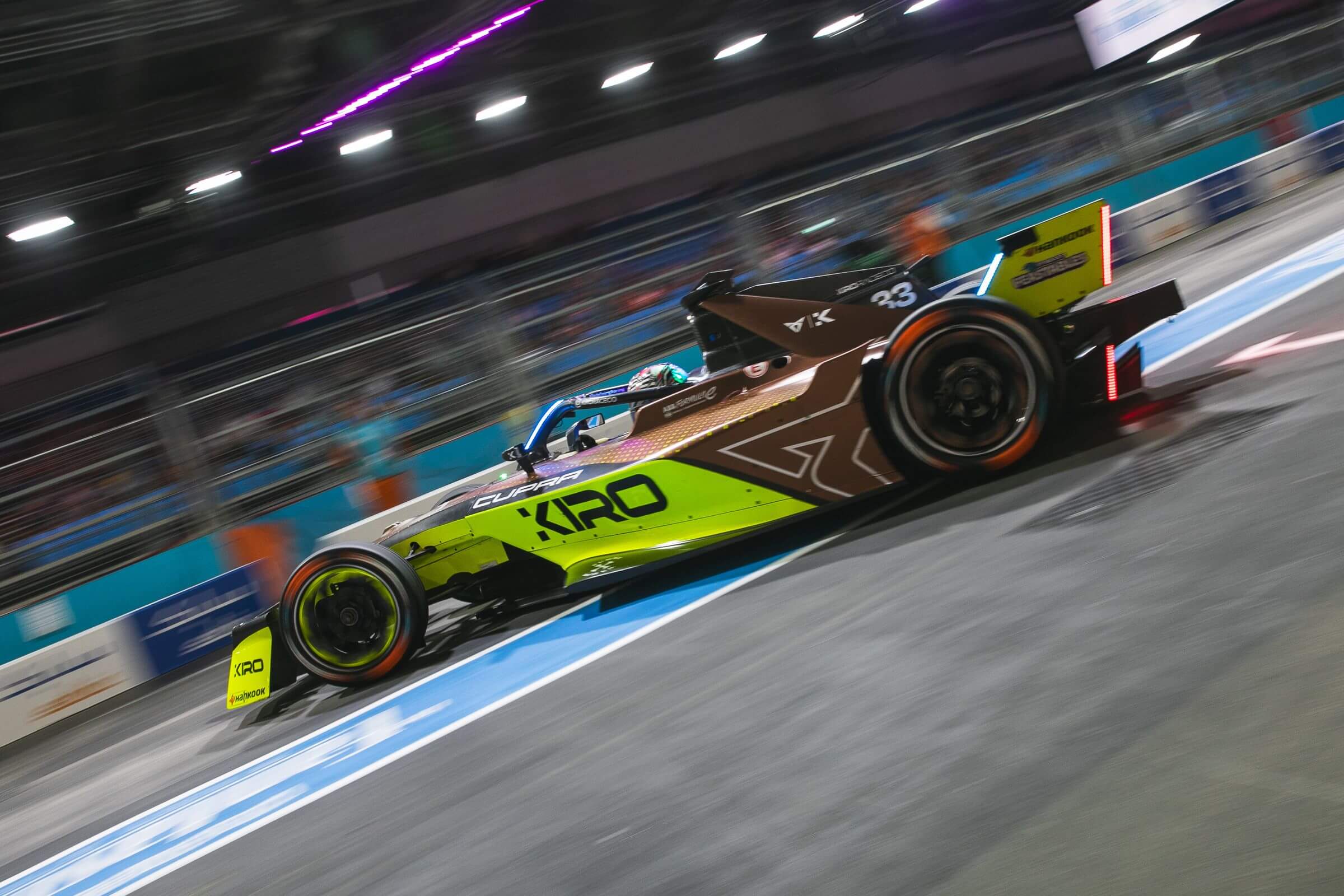 David-Beckmann-Cupra-Kiro-2025-London-E-Prix-pitlane-driving-the-car-out-of-the-pits