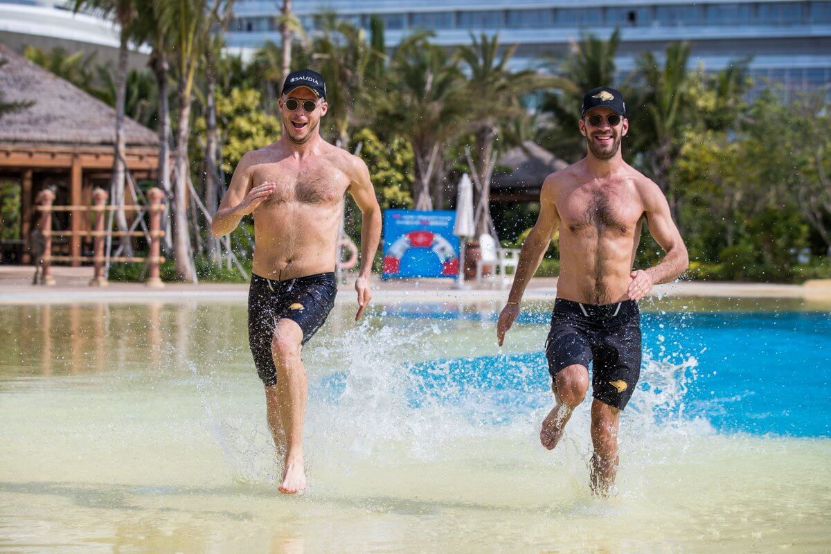 Andre-Lotterer-Jean-Eric-Vergne-Run-in-Water-Sanya