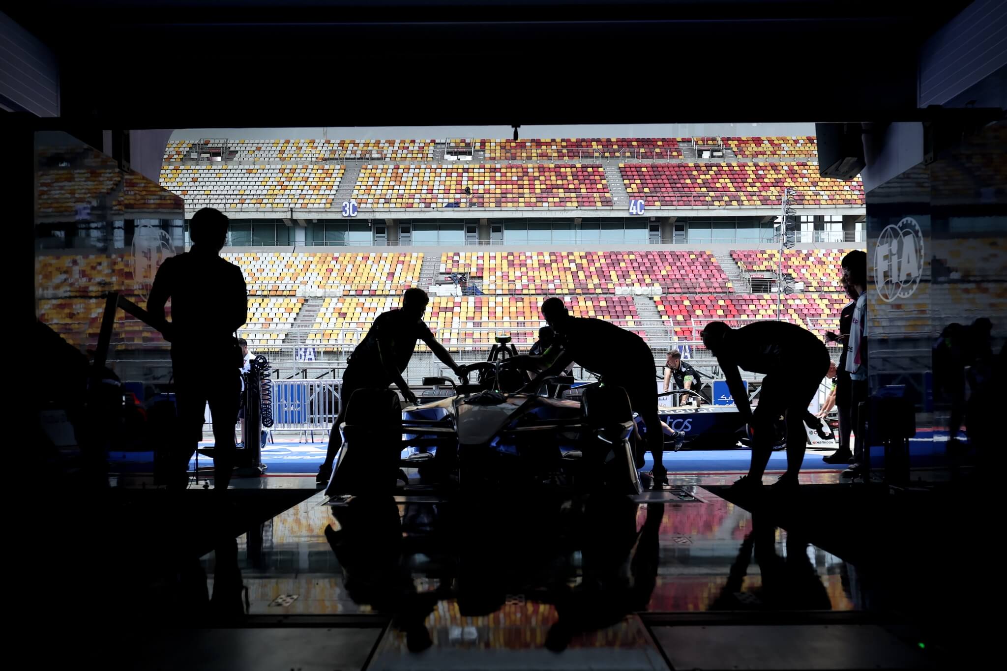 Jaguar-TCS-Racing-2026-Shanghai-E-Prix-pushing-car-into-the-garage